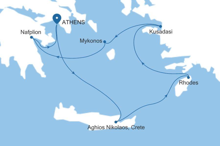 Route Silver Muse Griechische Inseln