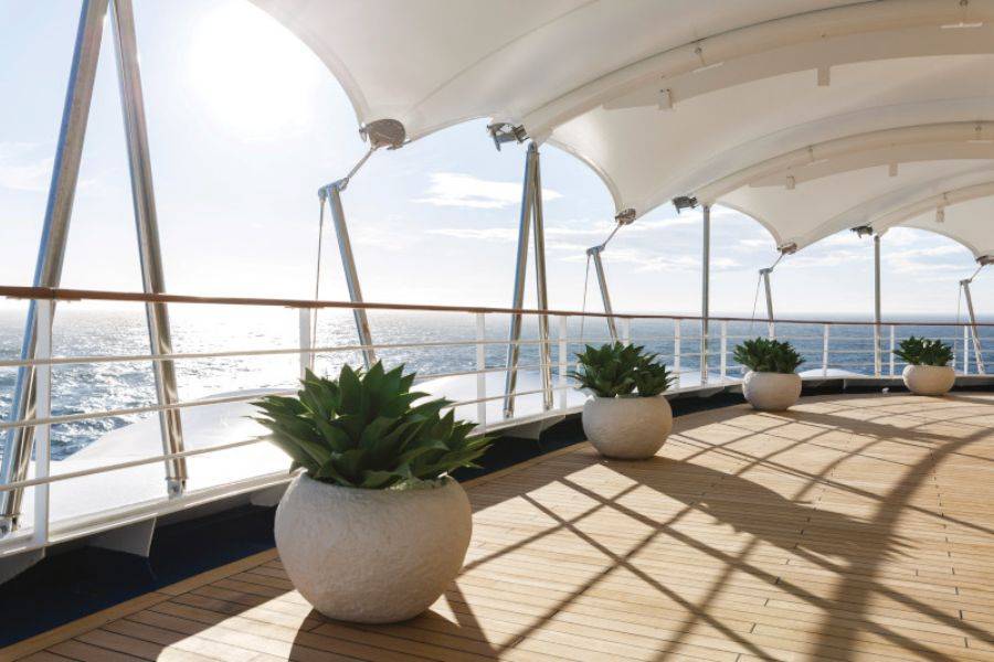 Außendeck auf der Silversea