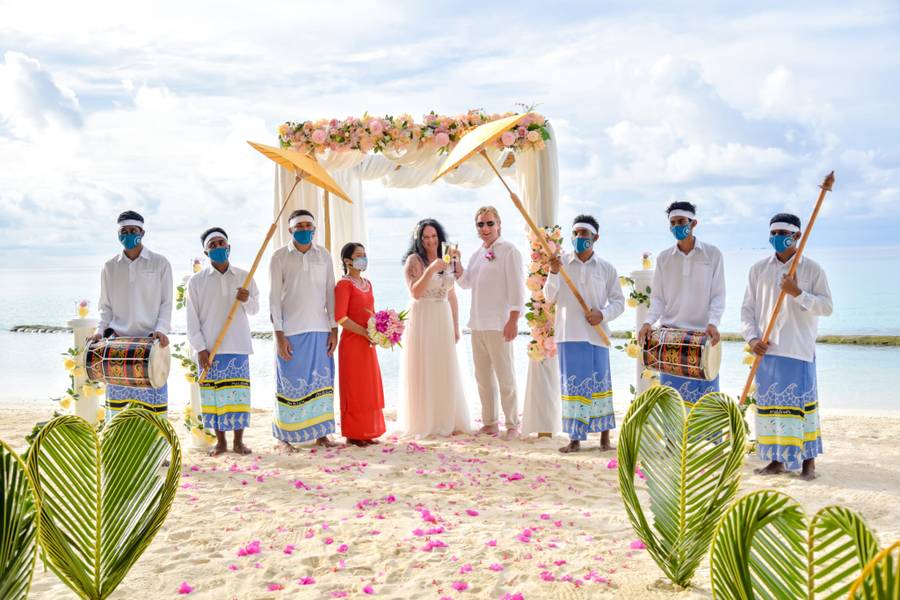 Brautpaar auf den Malediven