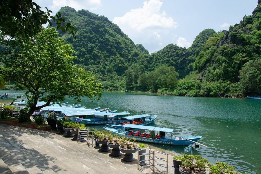 Flussboote in Vietnam