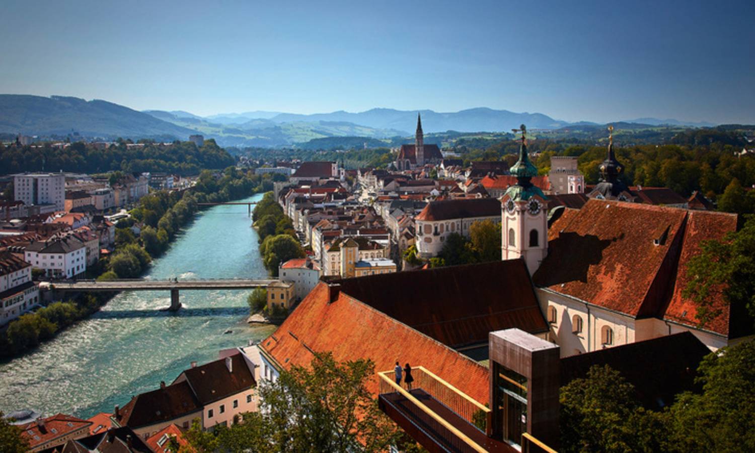 Steyrer Altstadt Blick ins Ennstal