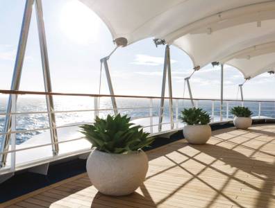 Außendeck auf der Silversea